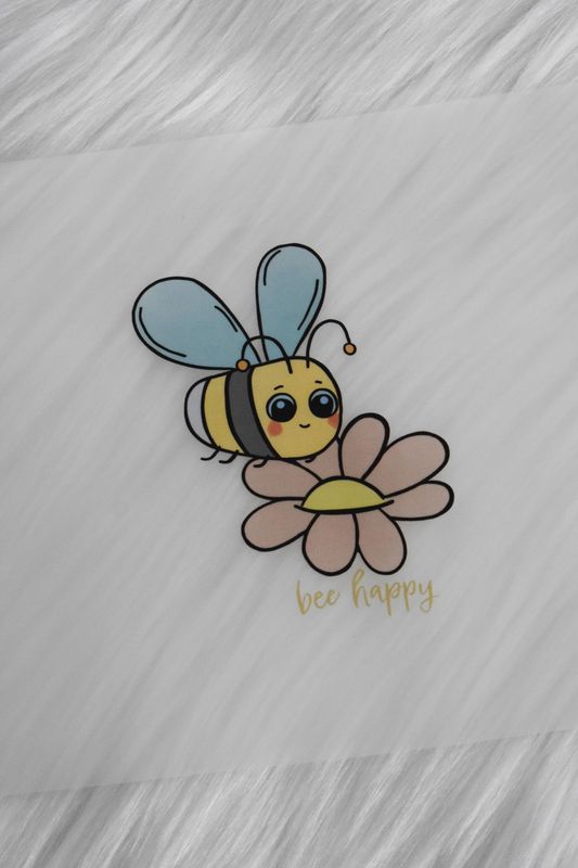 Bügelbild Hummel - Bee happy