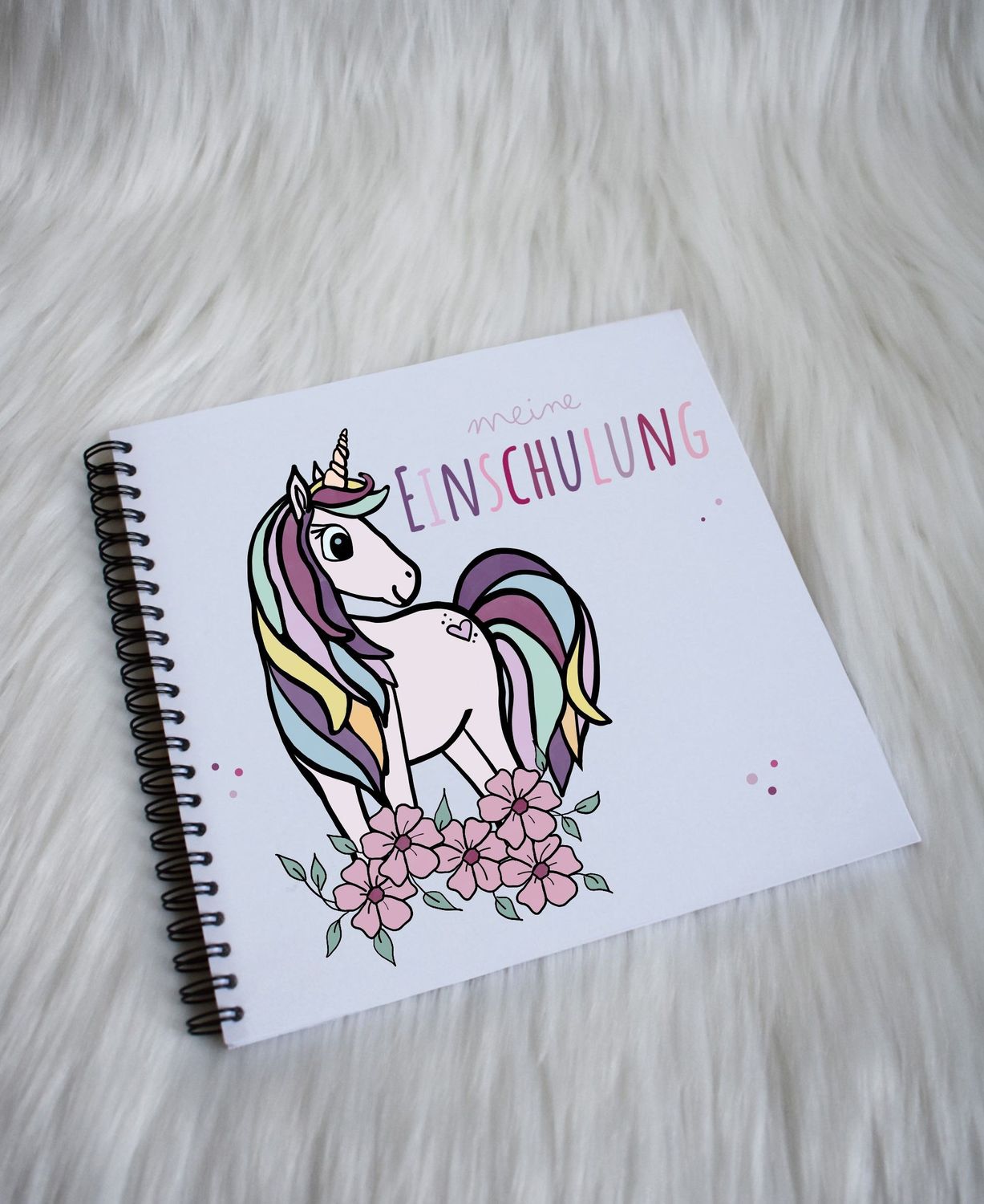 Erinnerungsbuch/Gästebuch - Einhorn bunt