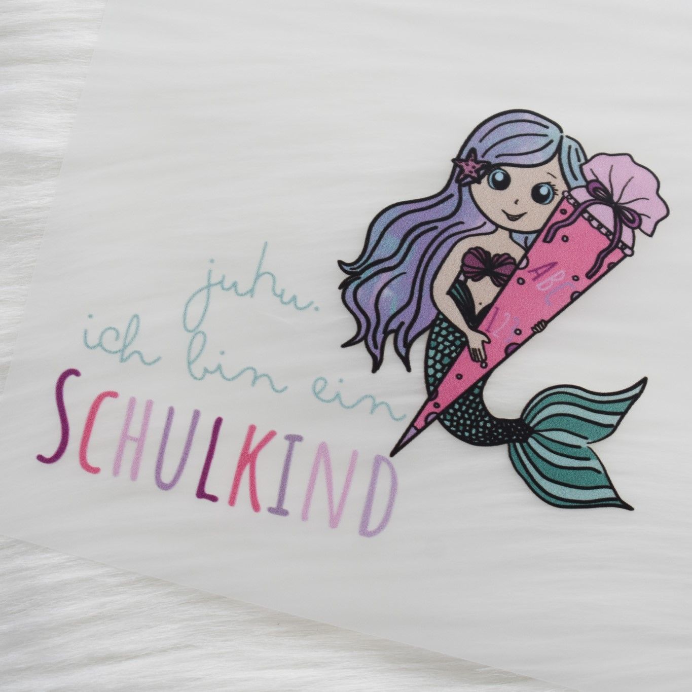 Bügelbild - Meerjungfrau/Schulkind