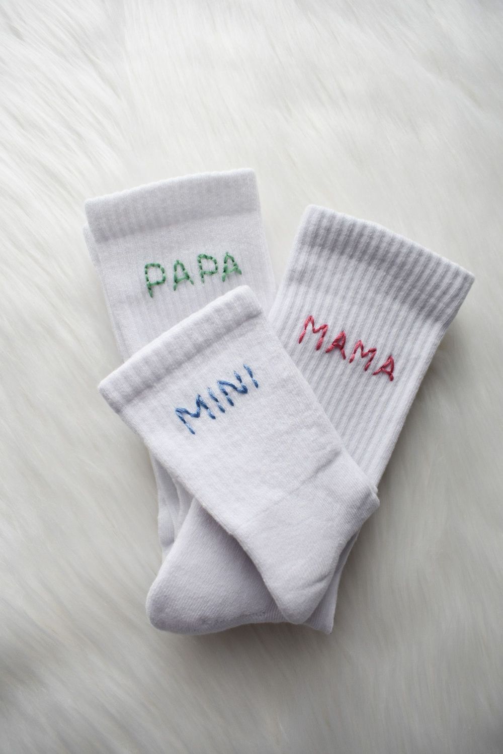 Socken - Papa, Mama, Mini