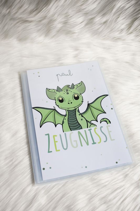 Zeugnismappe Sichtbuch - Drache