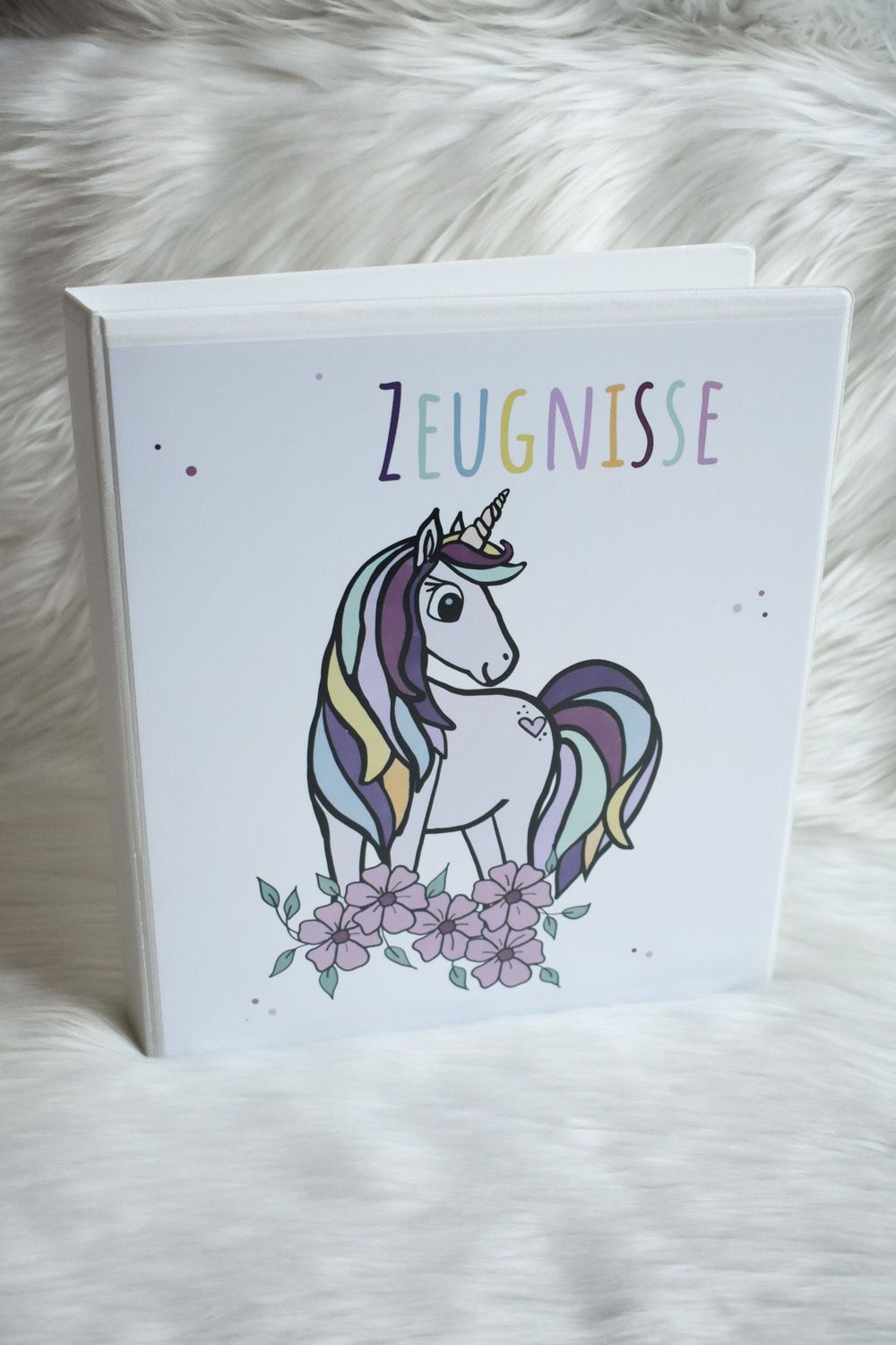 Zeugnismappe Einhorn bunt