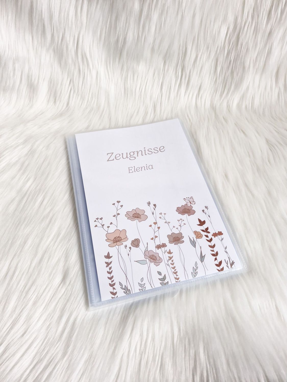 Zeugnismappe Sichtbuch - Wildblumen