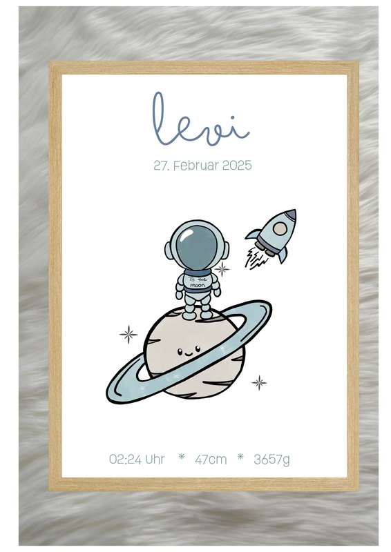 Geburtsposter- Astronaut