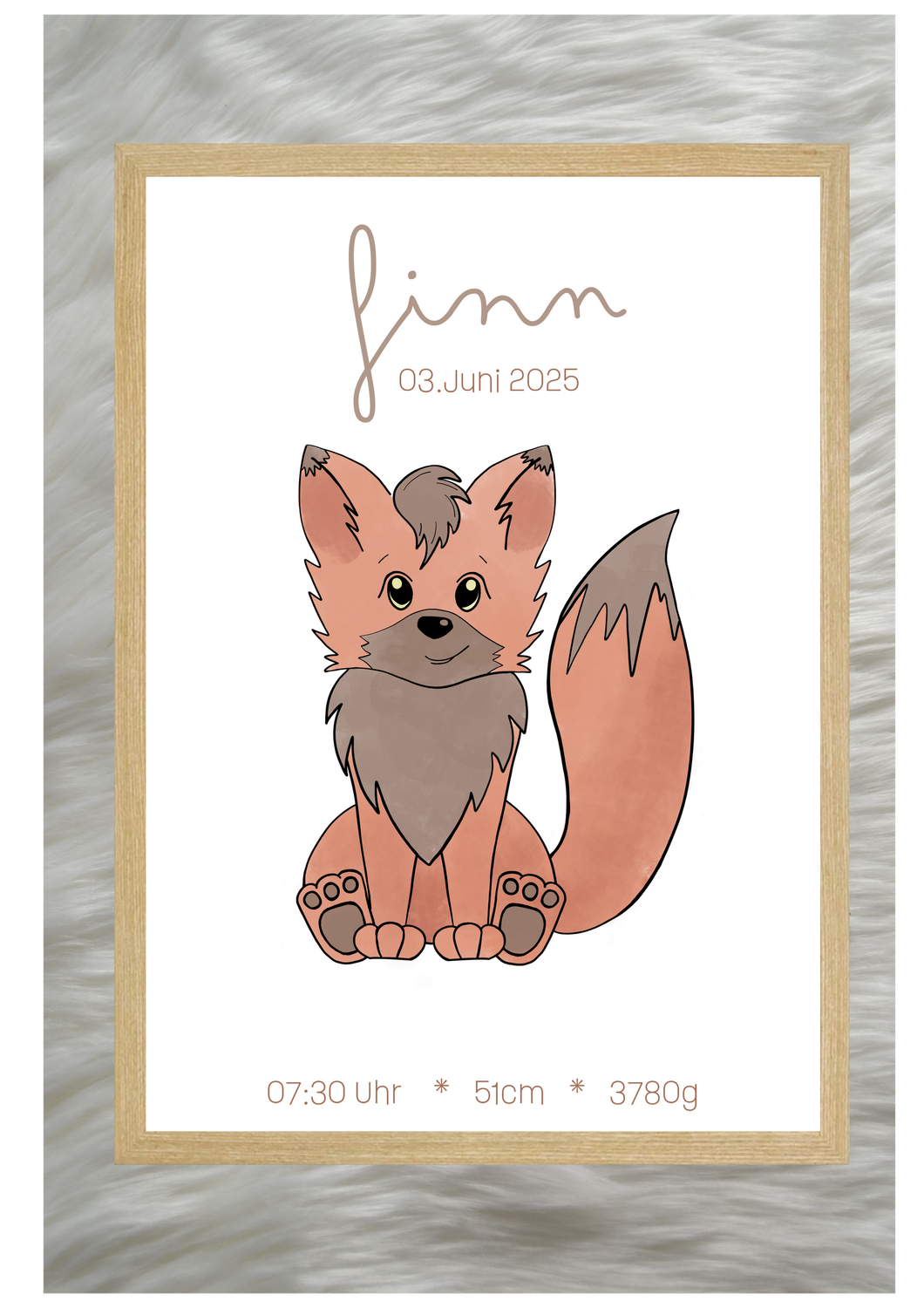 Geburtsposter- Fuchs