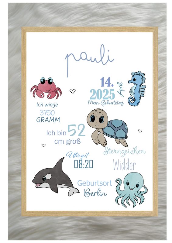 Geburtsposter- Meer
