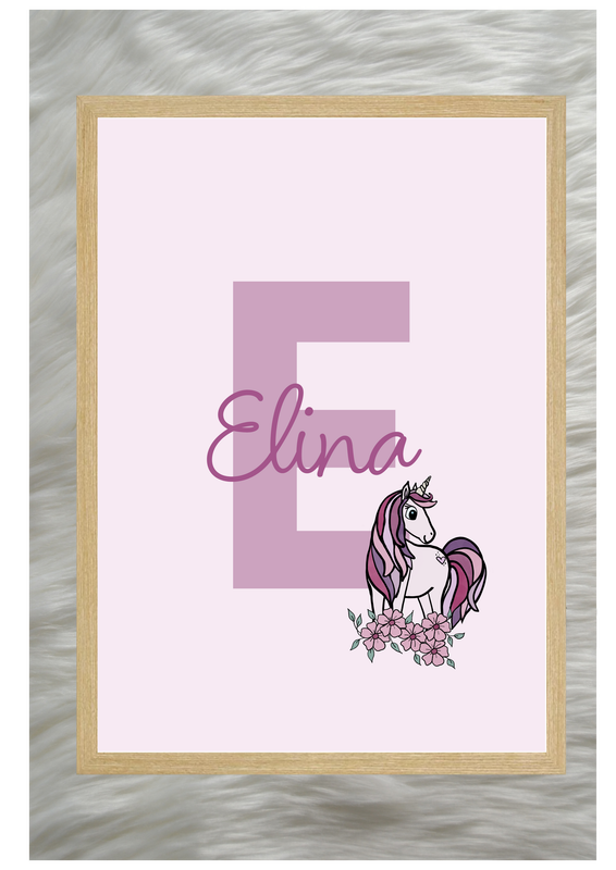 Namensposter- Einhorn