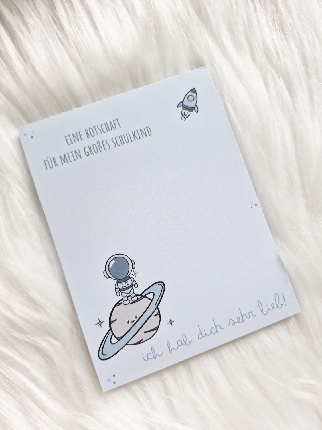 Block Brotdosen Botschaften - Astronaut