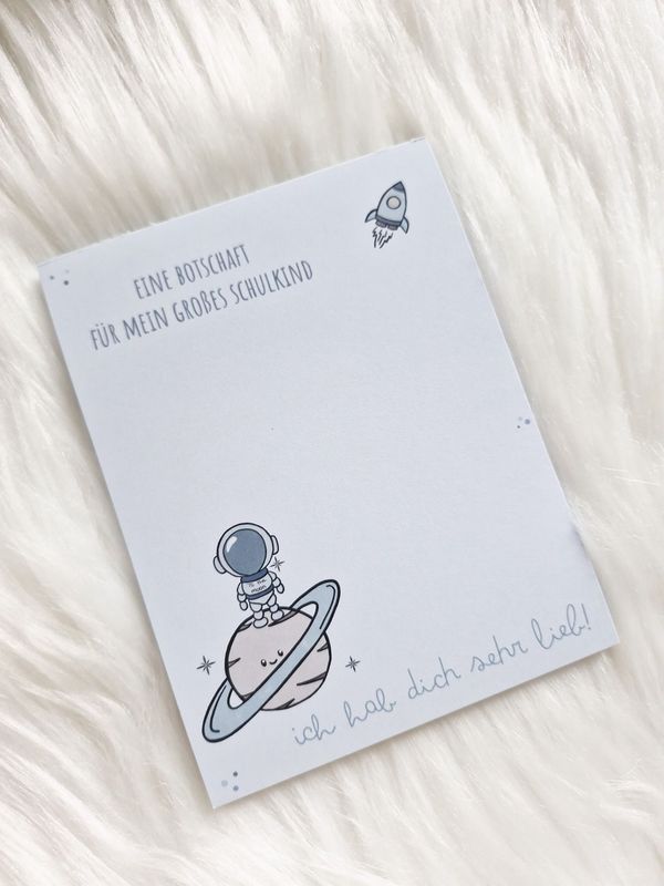Block Brotdosen Botschaften - Astronaut