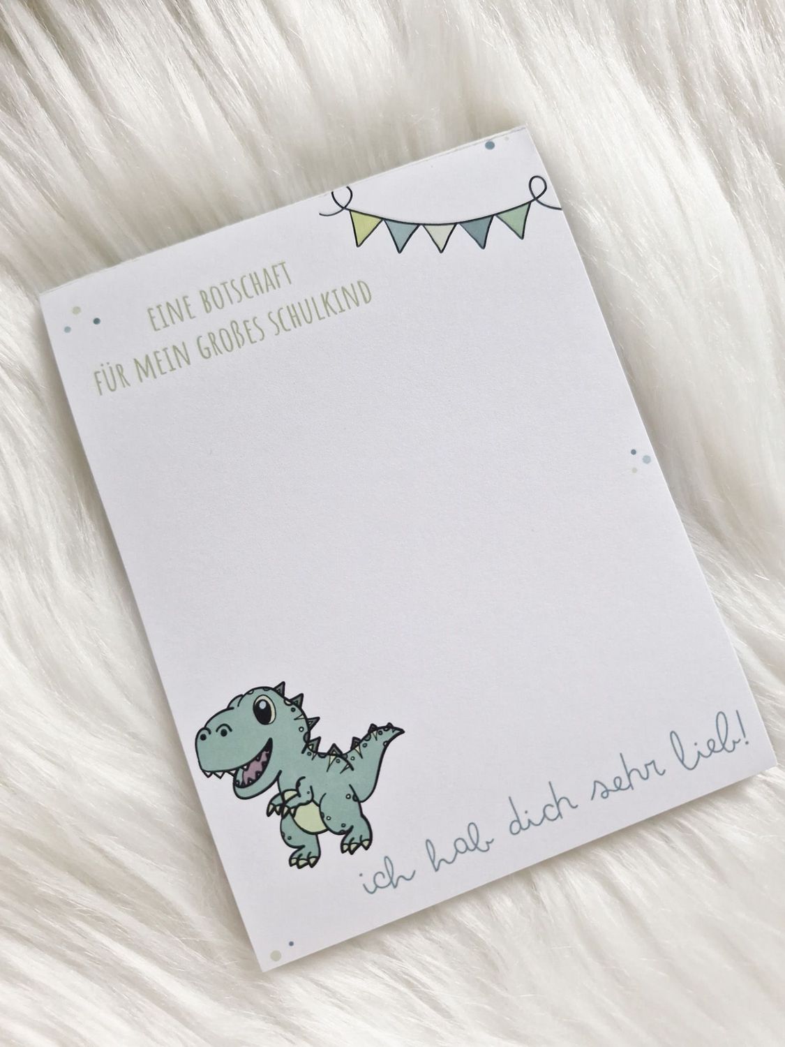 Block Brotdosen Botschaften - Dino