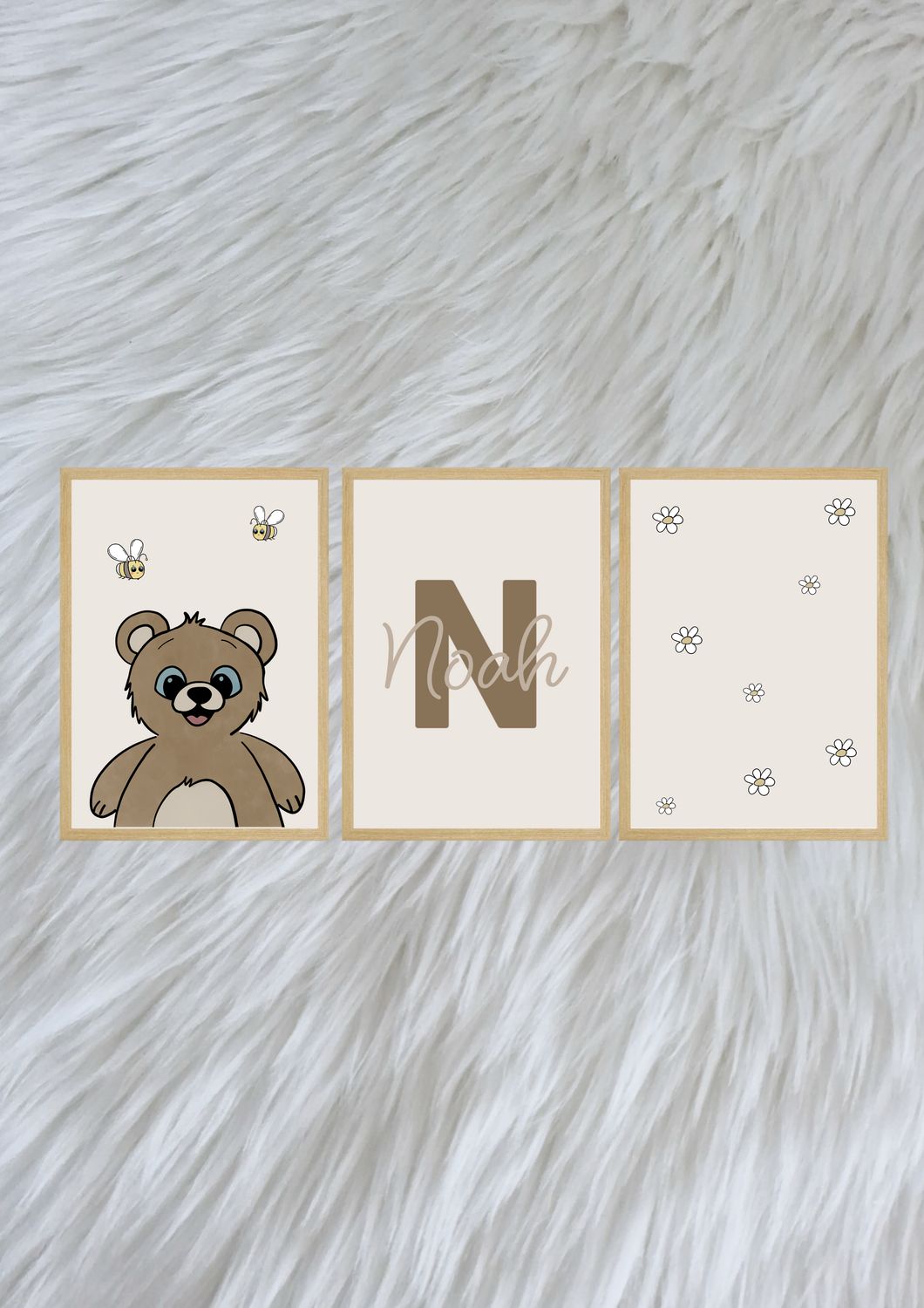 Namensposter- Bär 3er Set