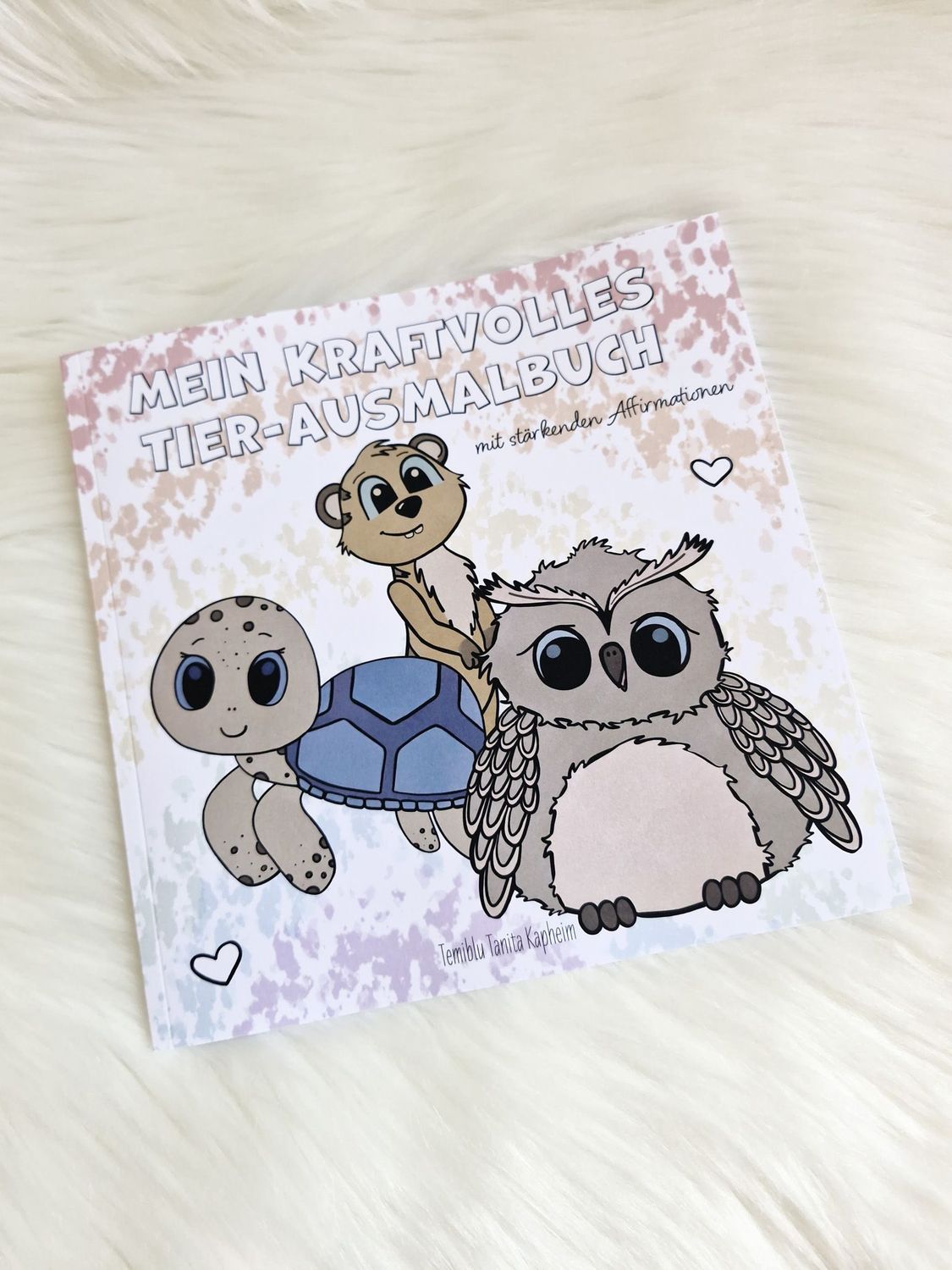 Tier-Malbuch mit Affirmationen