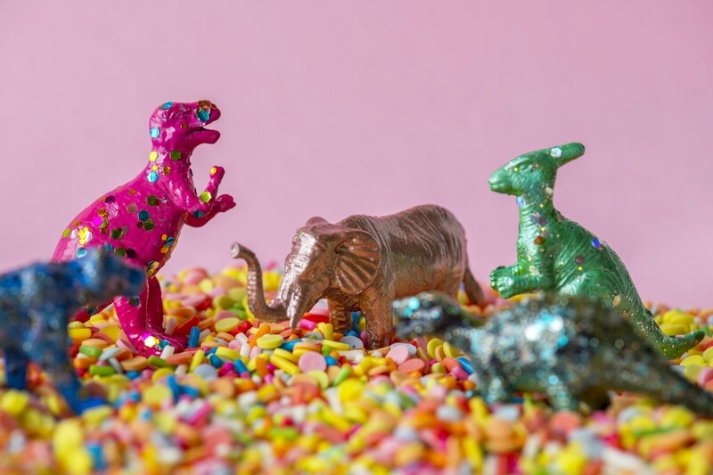 Dinosaurios en lucha