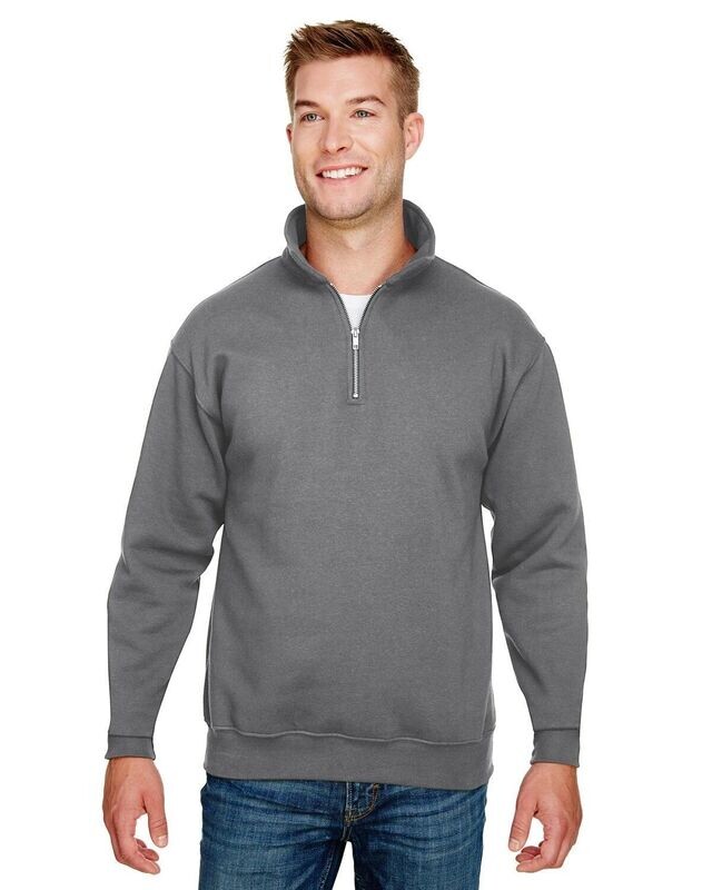 Bayside - Unisex 9.5 oz., 80/20 Quarter-Zip Pullover Sweatshirt