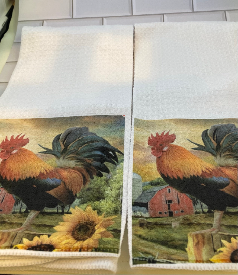 ROOSTER 2 KITCHEN TOWELS