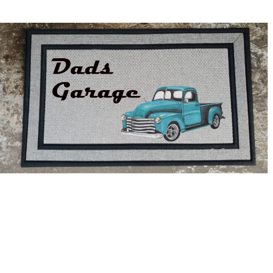 Rubber backed doormat for garage