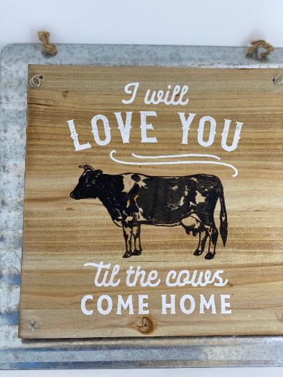 Cows come home wall decor
