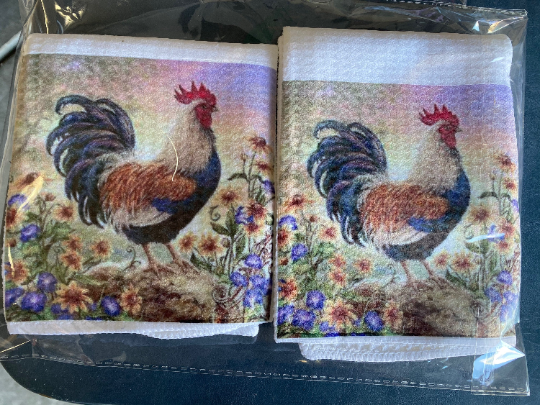 Rooster kitchen towels