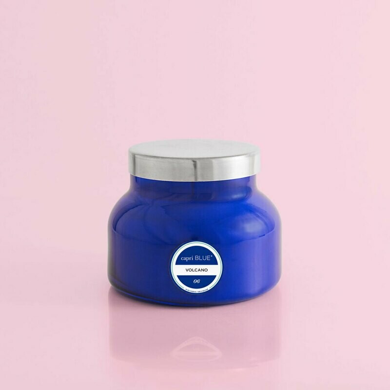 Volcano Signature Blue Jar Candle