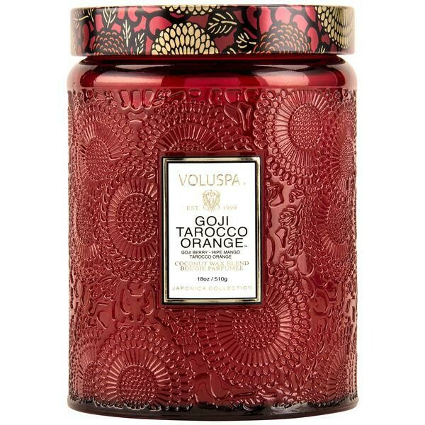 Goji Tarocco Orange Large Glass Jar Candle