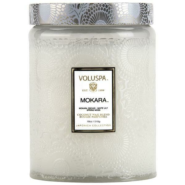 Mokara Large Glass Jar Candle