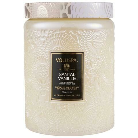 Santal Vanille Large Glass Jar Candle