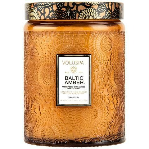 Baltic Amber Large Glass Jar Candle