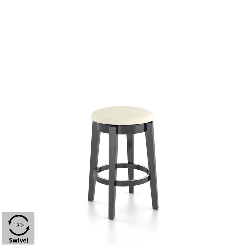 Gourmet Swivel Counter Height Faux Leather