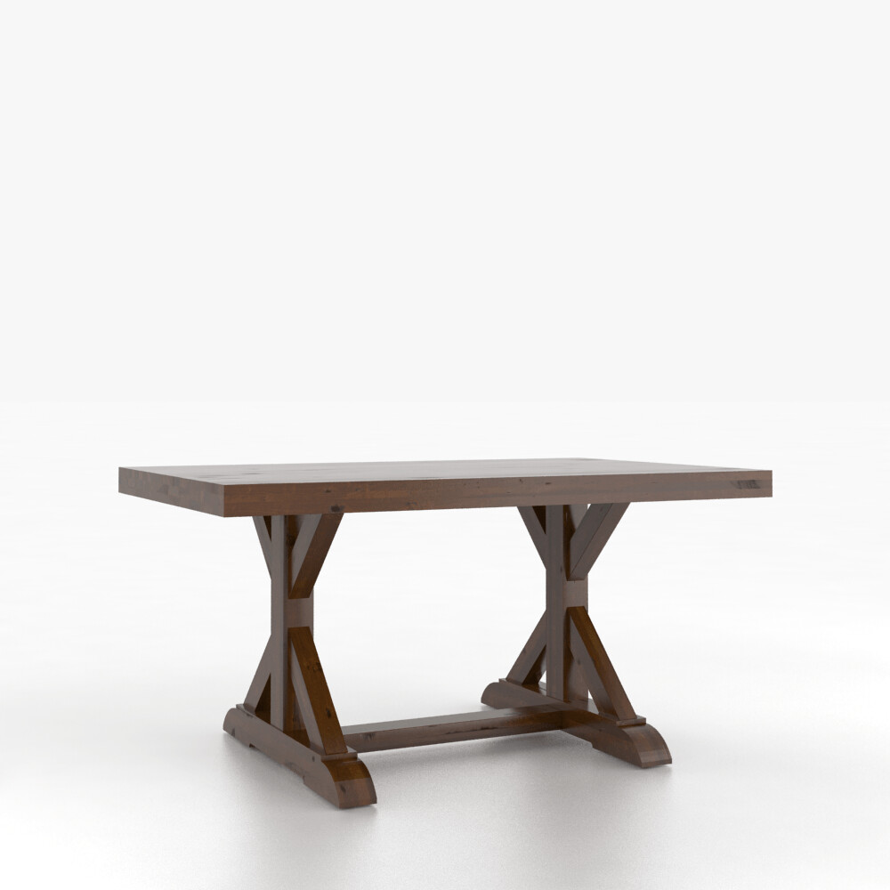 Loft Rustic Cognac Wood Dining Table
