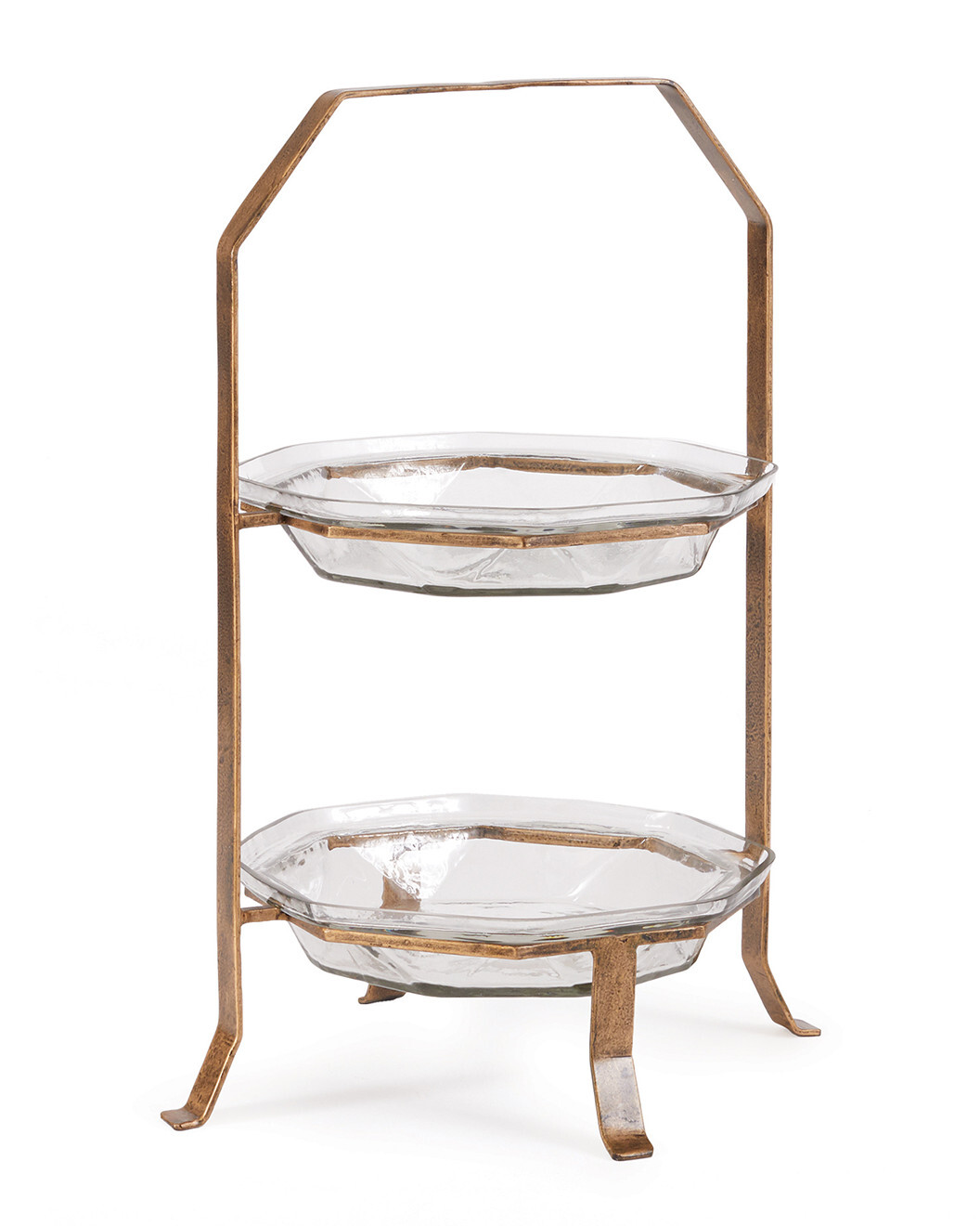 Ilana 2-Tier Glass Serving Tray