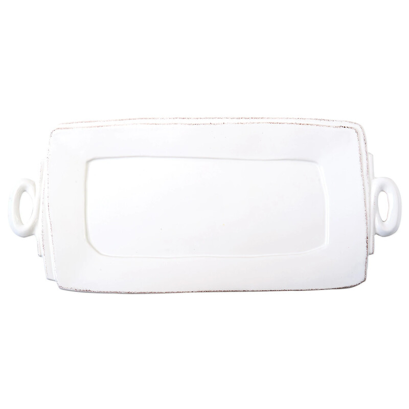 Lastra White Rectangular Platter