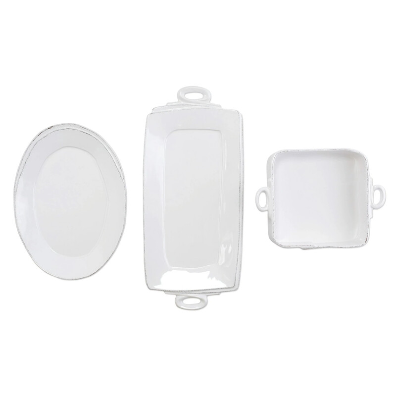 Lastra White 3 Piece Hostess Set