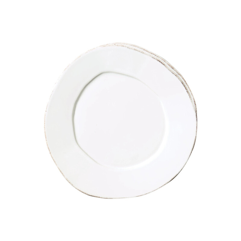 Lastra White Salad Plate