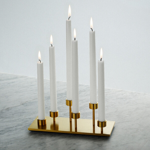 Brass Machined Candelabra