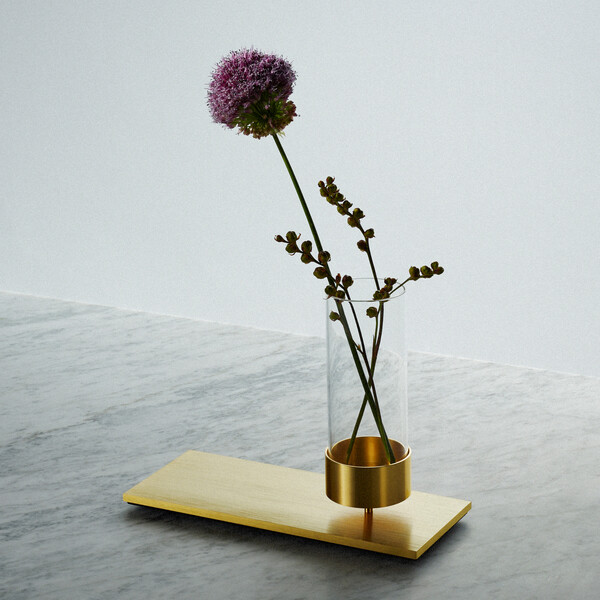 Brass Machined Vase