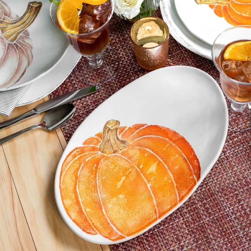 Pumpkins Small Oval Platter
