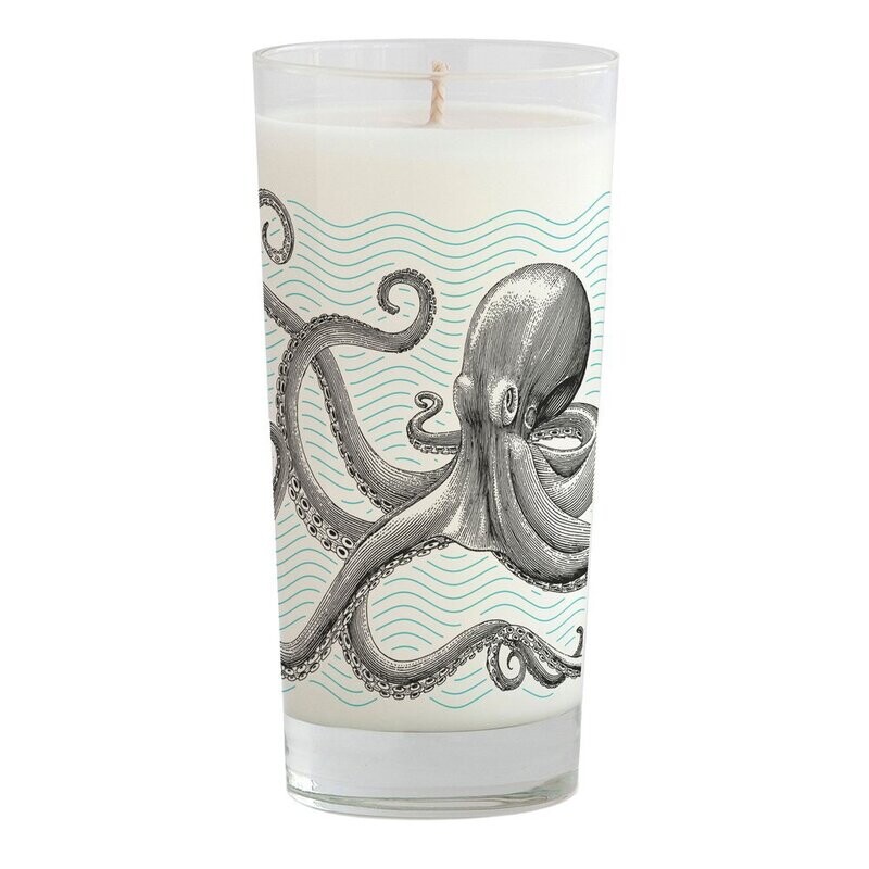 Aegean Drinking Glass Candle, Octopus