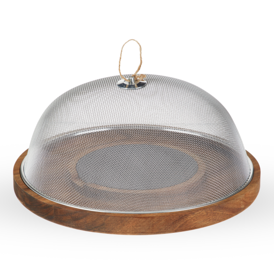 Modern Manor Slate & Acacia Cheese Board w/ Dome