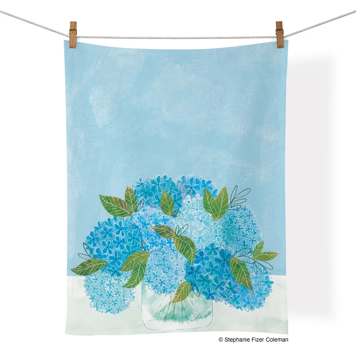 Blue Hydrangea Tea Towel