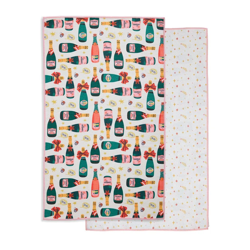 Champgne Printed Microfiber Dishtowel
