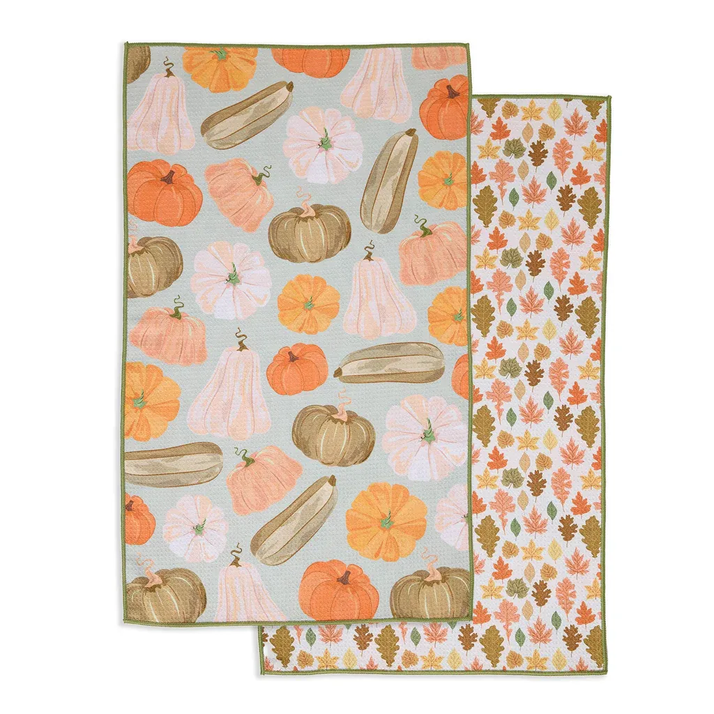 Heirloom Pumpkins Printed Microfiber Dishtowel