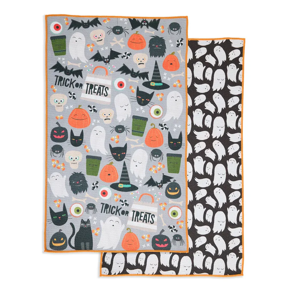 Ooky Spooky Printed Microfiber Dishtowel