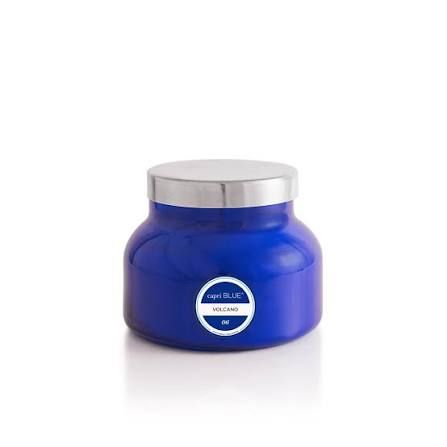 Volcano Signature Blue Jar Candle