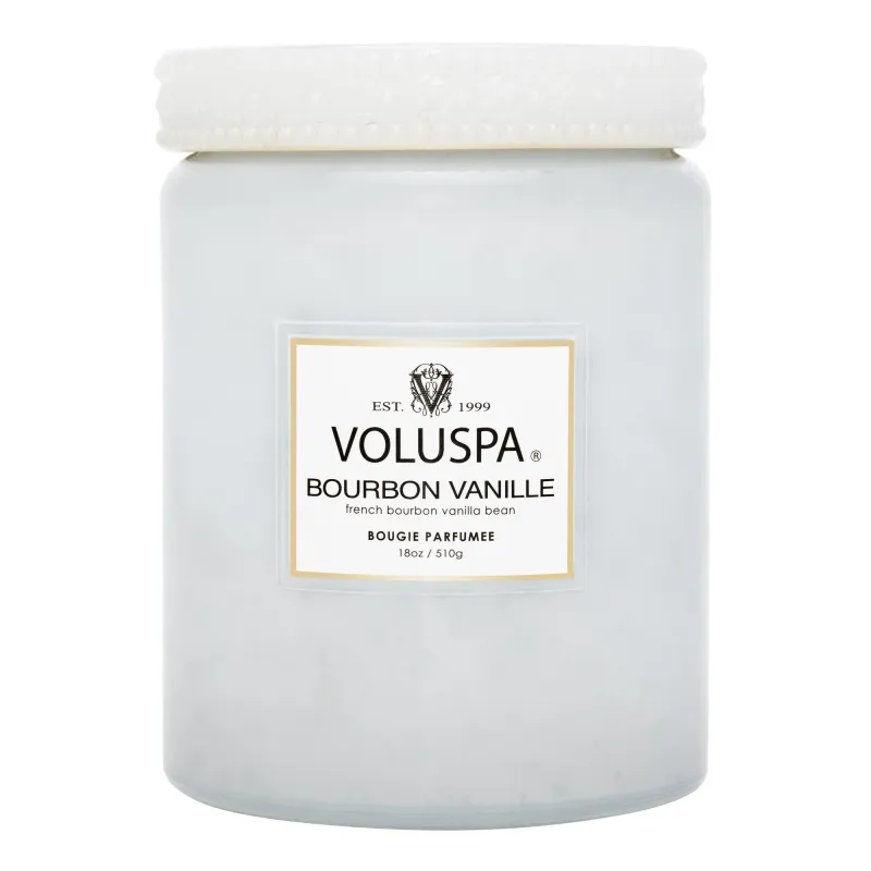 Bourbon Vanille Large Glass Jar Candle