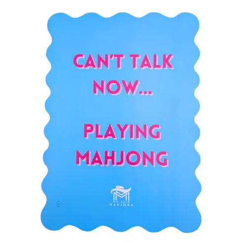 Mahjong Shuffle Cards Blue - Can't Talk