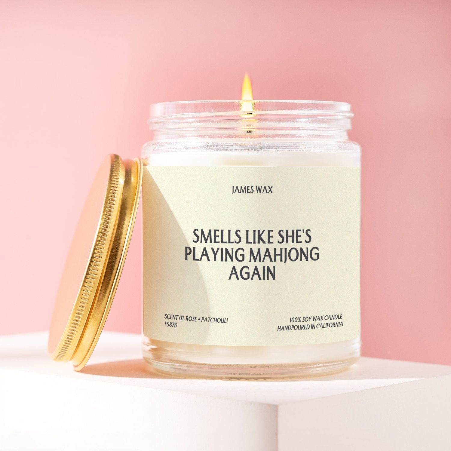 Mahjong Candle. White Tea + Jasmine