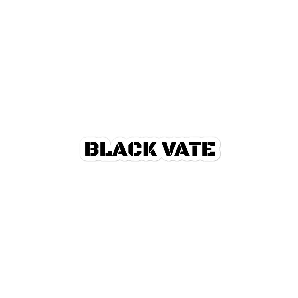 Black Vate Print Sticker