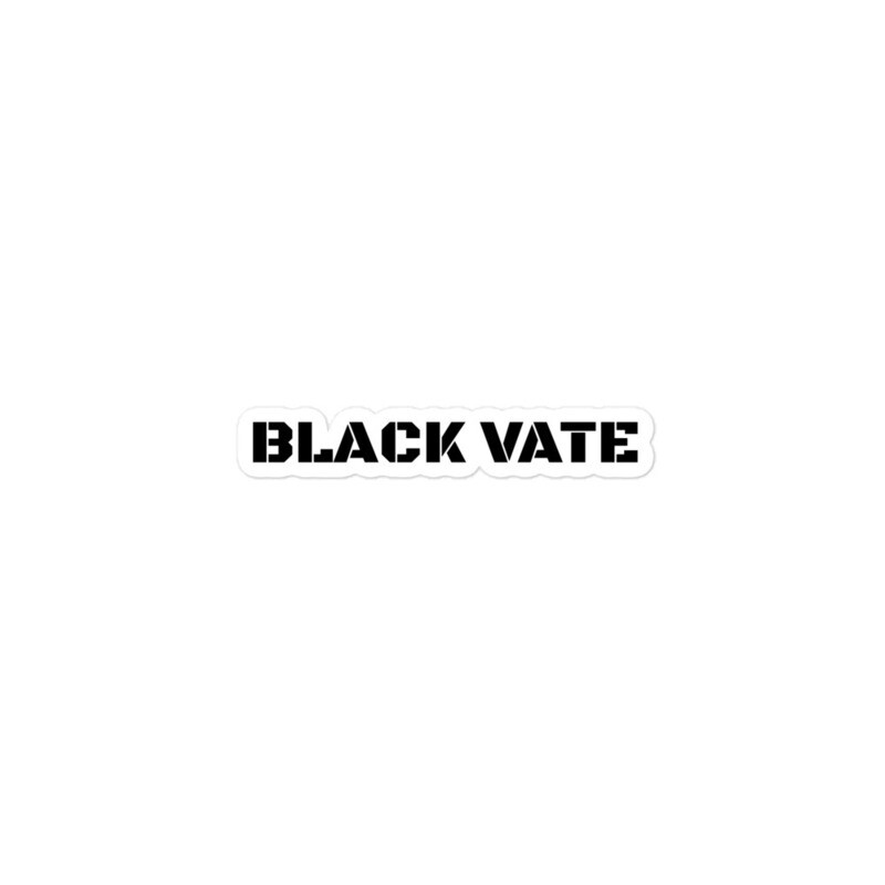 Black Vate Print Sticker