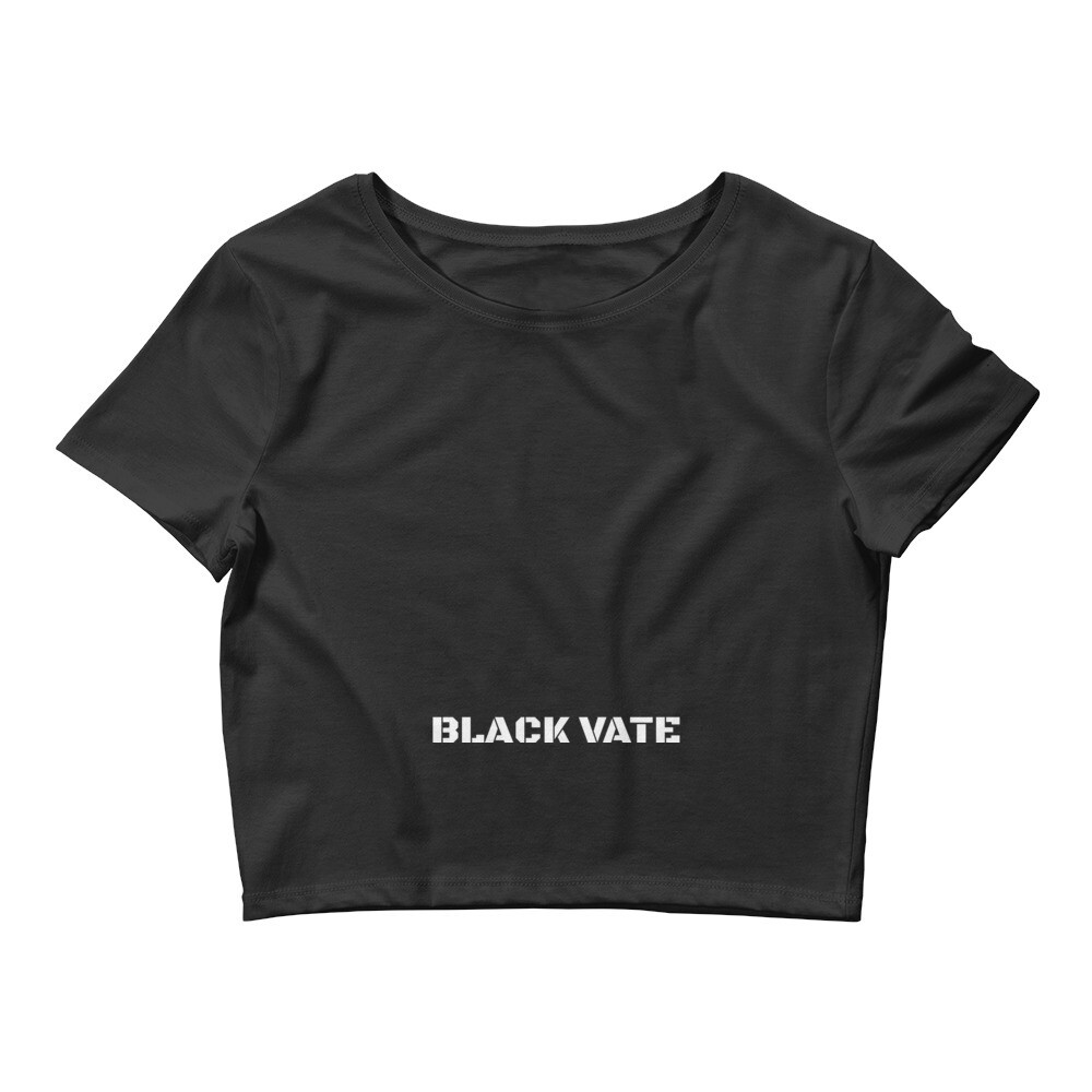 Black Vate Crop Tee