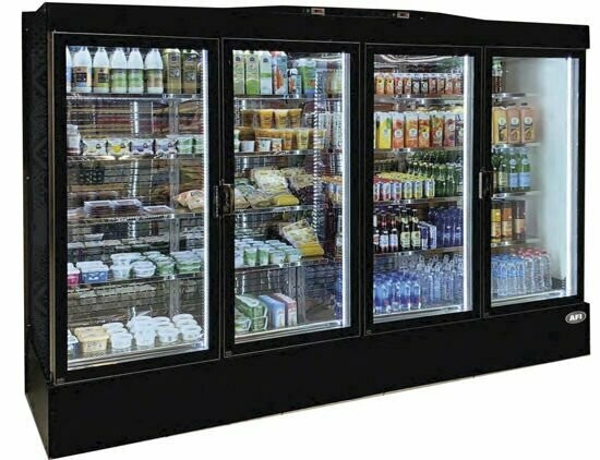 diepvries zelfbedieningsvitrine supermarkt